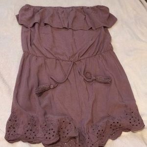 Strapless romper